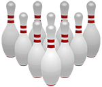 10 bowling pins