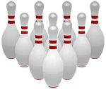 10 bowling pins