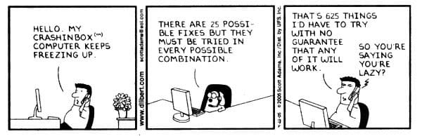 Dilbert cartoon on permutations