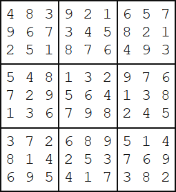 Su Doku solution board